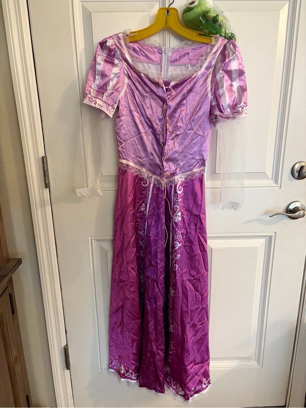 Disney Purple Rapunzel-Inspired Princess Costume Dress with chameleon character